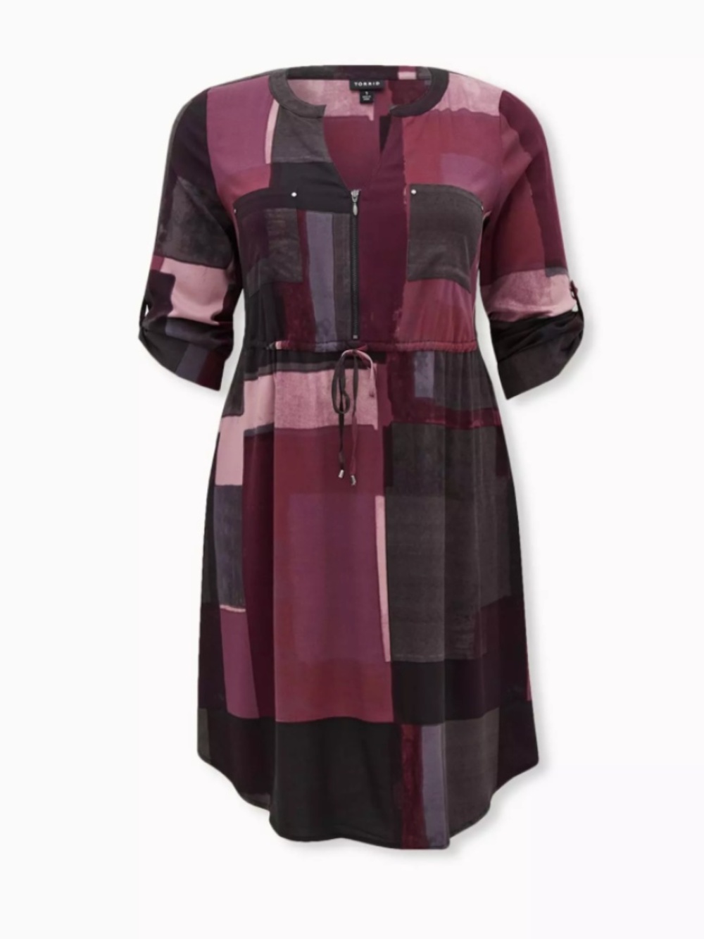 TORRID Mini Challis Zip-Front Shirt Dress, Size 00/Med, Brand NEW NWT!